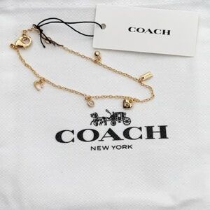 COACH Gold Charm Bracelet